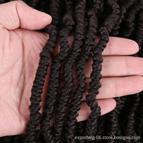 Synthetic Crotchet Hair Extensions Ombre Crochet Braids Fluffy Kinky Twist Braiding Hair Pre Twisted Bomb Spring Twists Hair